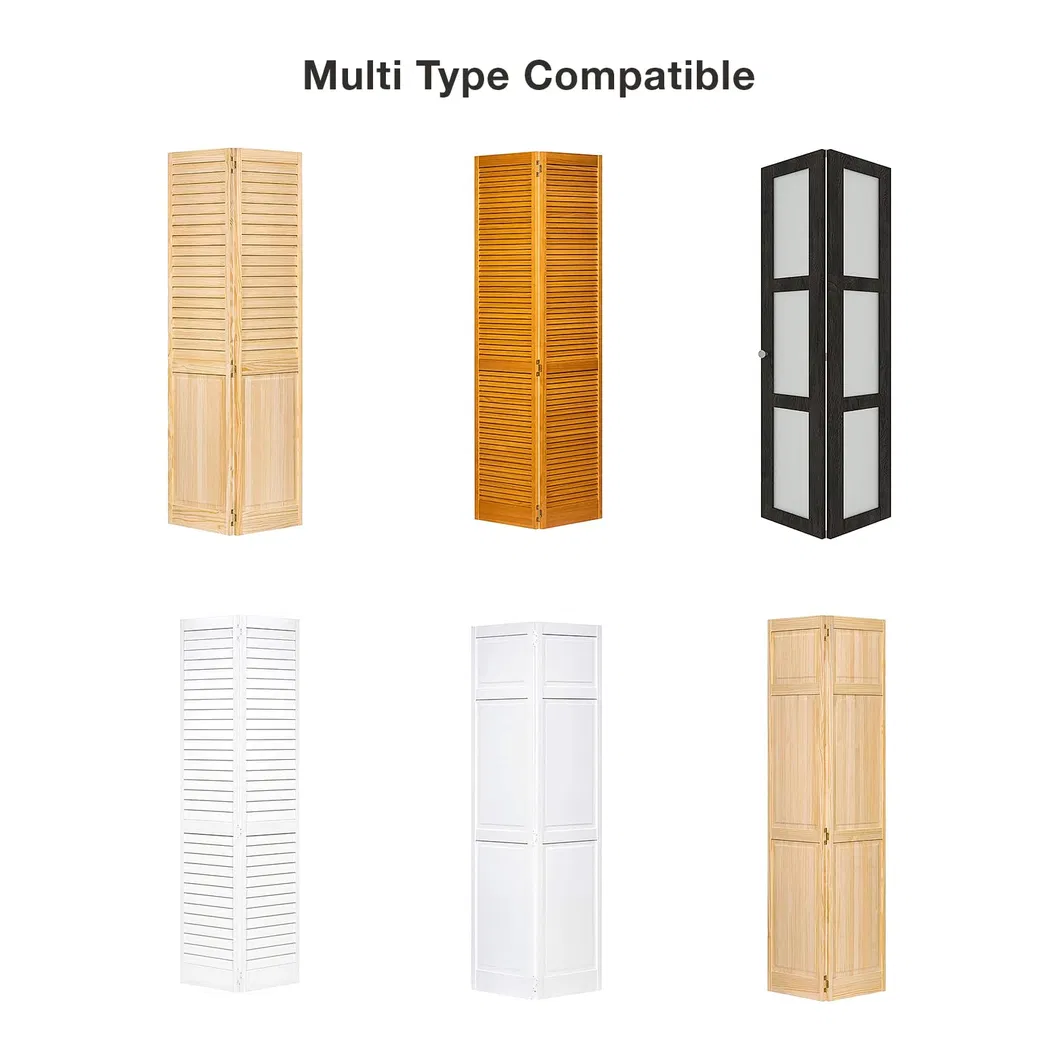 Black Track and Top Mounted Bifold Barn Door Hardware Kit