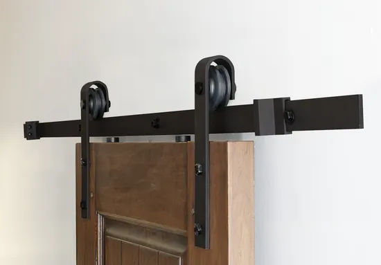 Cabinet Rolling Industrial Quiet Bypass Iron Sliding Barn Door Hardware Kit