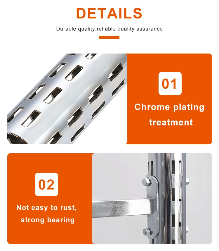 Chrome Round Tube for Shop Merchandise Display Steel Display Pipe Shelf Accessories
