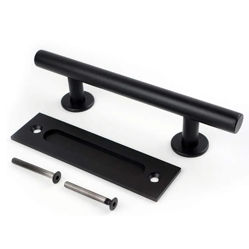 5 FT Sliding Barn Door Hardware Kit Set and Floor Guide