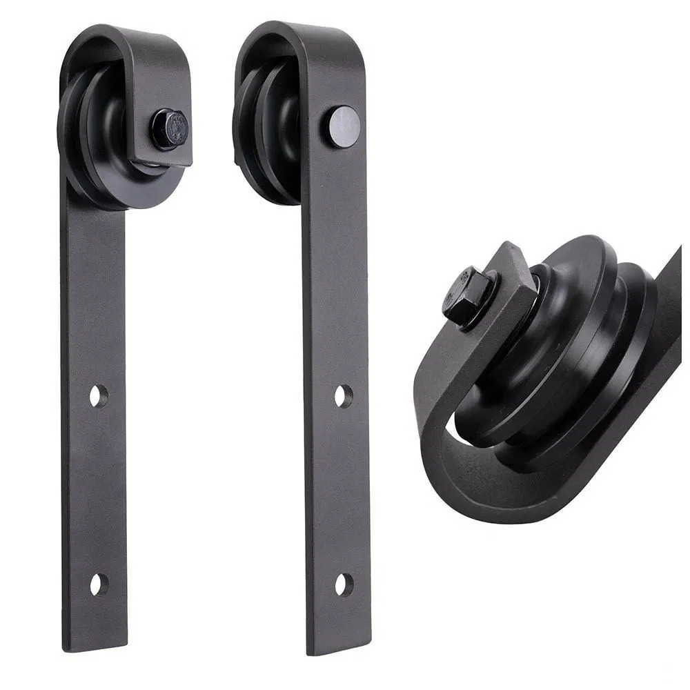 Wood Sliding Industrial Classic Strap Barn Door Hardware Kit