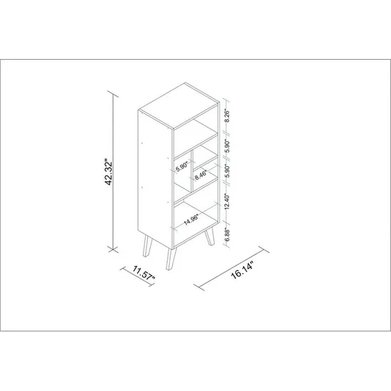 White Bookshelf with Plenty of Storage Open Shelf Bookcase