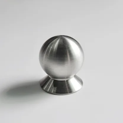 Stainless Steel Wardrobe Metal Cupboard Knobs Handles Drawer Pull Round Cabinet Knob