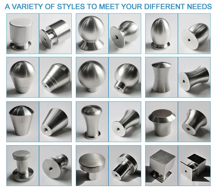 Stainless Steel Wardrobe Metal Cupboard Knobs Handles Drawer Pull Round Cabinet Knob