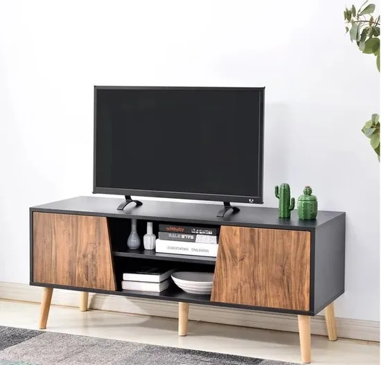 Living Room Wooden Storage Cabinet Maple TV Stand Cabinet Side Table