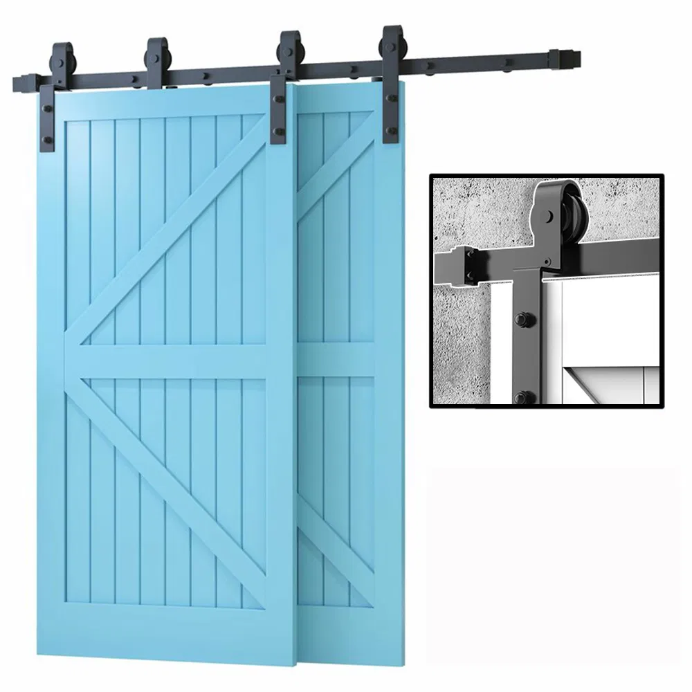 Metal Barn Door Accessories Steel J Shape Sliding Barn Door Hardware Kits