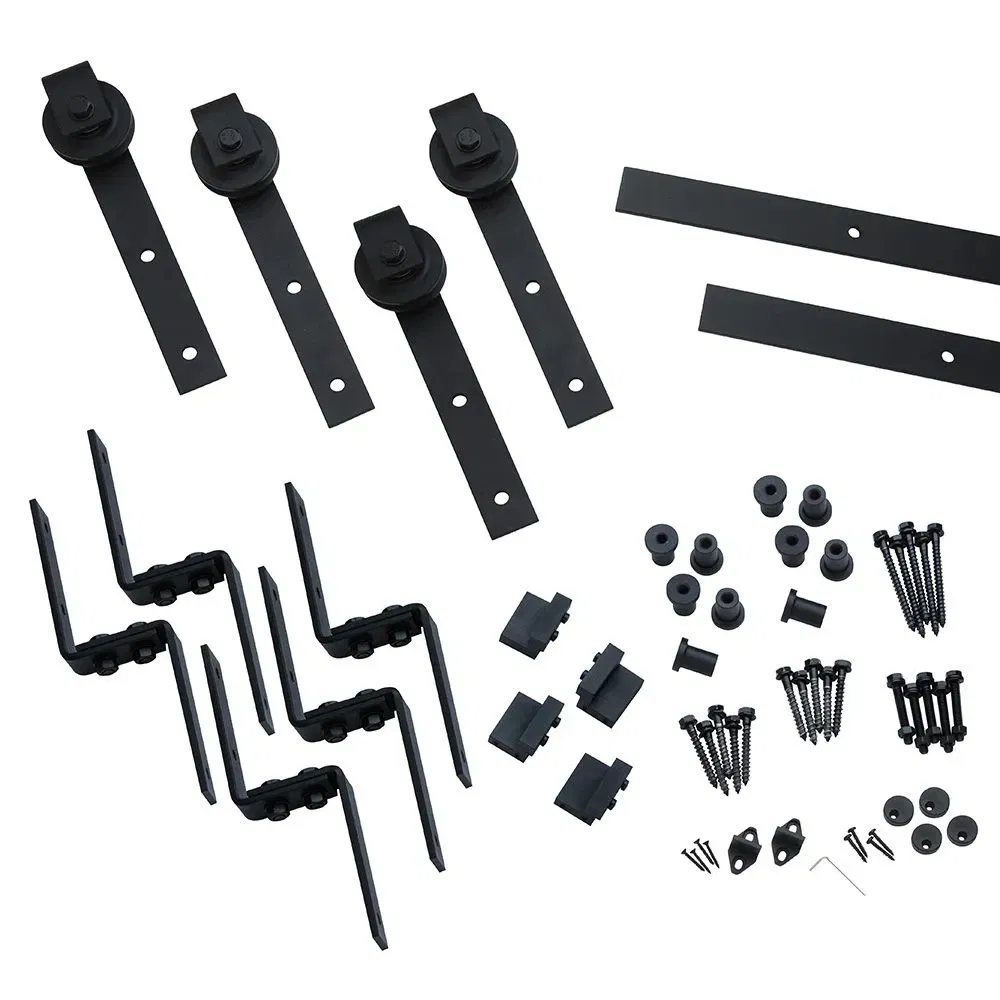 Double Track Bypass Sliding Barn Door Rails Double Barn Door Hardware Kits