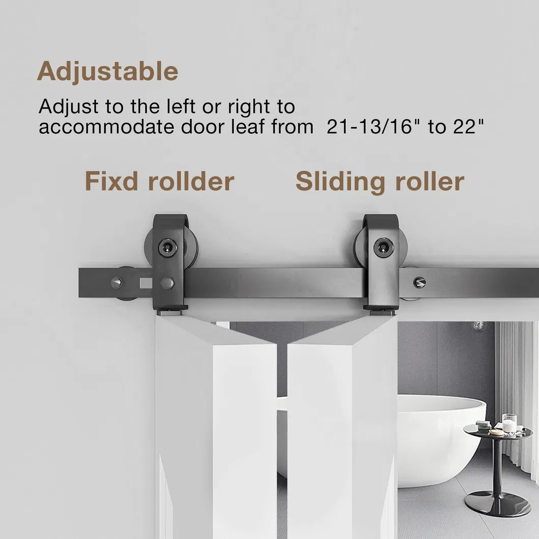 52&prime;&prime; 65&prime;&prime; 76&prime;&prime; 84&prime;&prime; Bi-Folding Barn Door Hardware Kit for 4 Doors