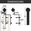 Contemporary Style Interior Bathroom Bypass Sliding Barn Door Hardware Kit