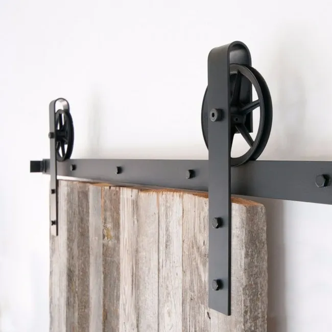 Strap Big Industrial Wheel Interior Sliding Doors Sliding Barn Door Track Hardware