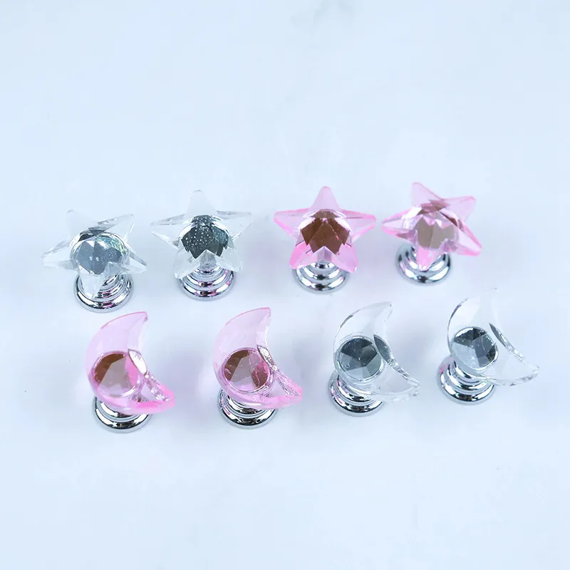 Crystal Glass Drawer Handle Zinc Alloy Crystal Door Knob Handles