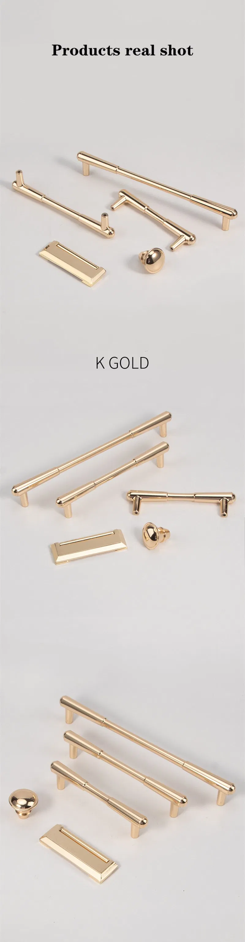 Zinc Alloy Kitchen Cabinet Handles Drawer Knobs Bright Chrome Furniture Handle