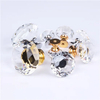 Zamak Diamonds Cabinet Door Knobs Luxury Crystal Glass Drawer Pull Knob