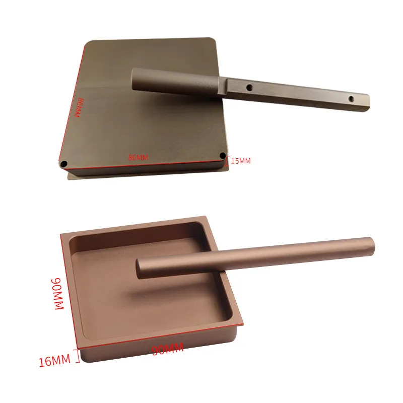 Aluminium Recessed Cabinet Square Handles Concealed Sliding Barn Door Wardrobe Pull Handle