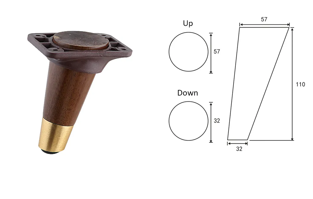 Specializing in The Production of Oblique Cone I-Shaped Solid Wood Sofa Leg