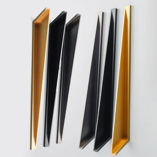 Aluminium Recessed Concealed Cabinet Edge Finger Pull Handles Embedded Wardrobe Handle