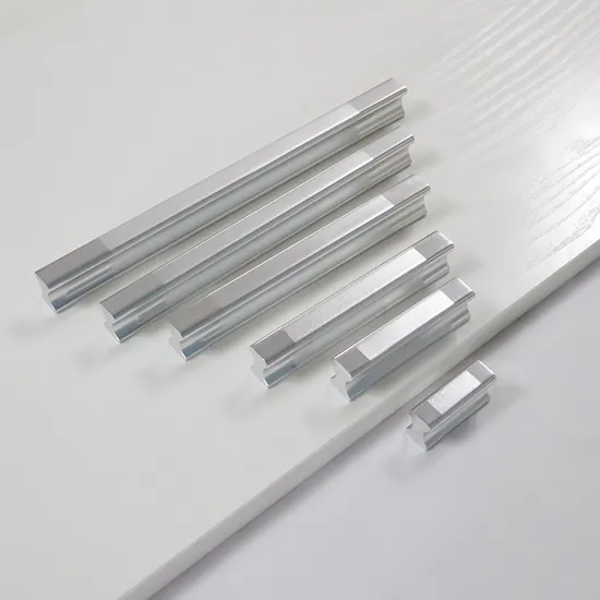 Furniture Hardware Aluminum Kitchen Cabinet Door Handle 64mm Silver Drawer Pull Handle