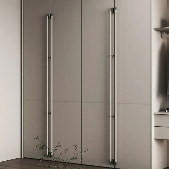 Zinc Alloy Long Wardrobe Handles New Fashion Design Leather Closet Door Handles