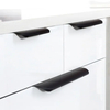 Aluminum Furniture Hardware Drawer Handles Hidden Finger Edge Pull for Kitchen Cabinet