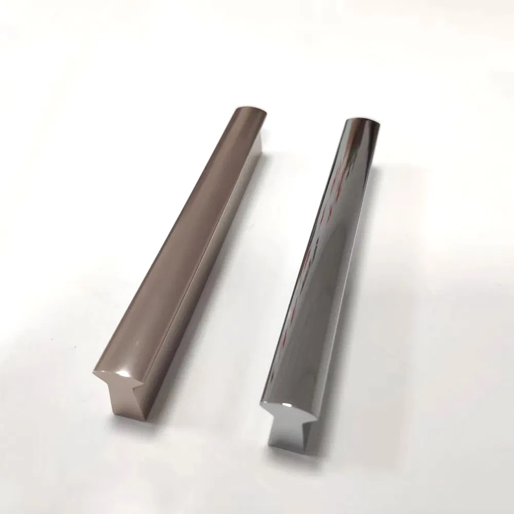 Champagne Chrome Plated Aluminum Kitchen Cabinet Drawer Handle Pull