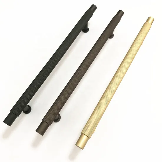 Brass Knurled Solid Cupboard Black/Chrome/Gold Cabinet Pull Handle