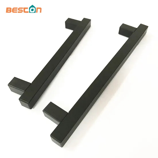 Cabinet Hardware Drawer Handles Black Matt Square T Style Solid Furniture Handle