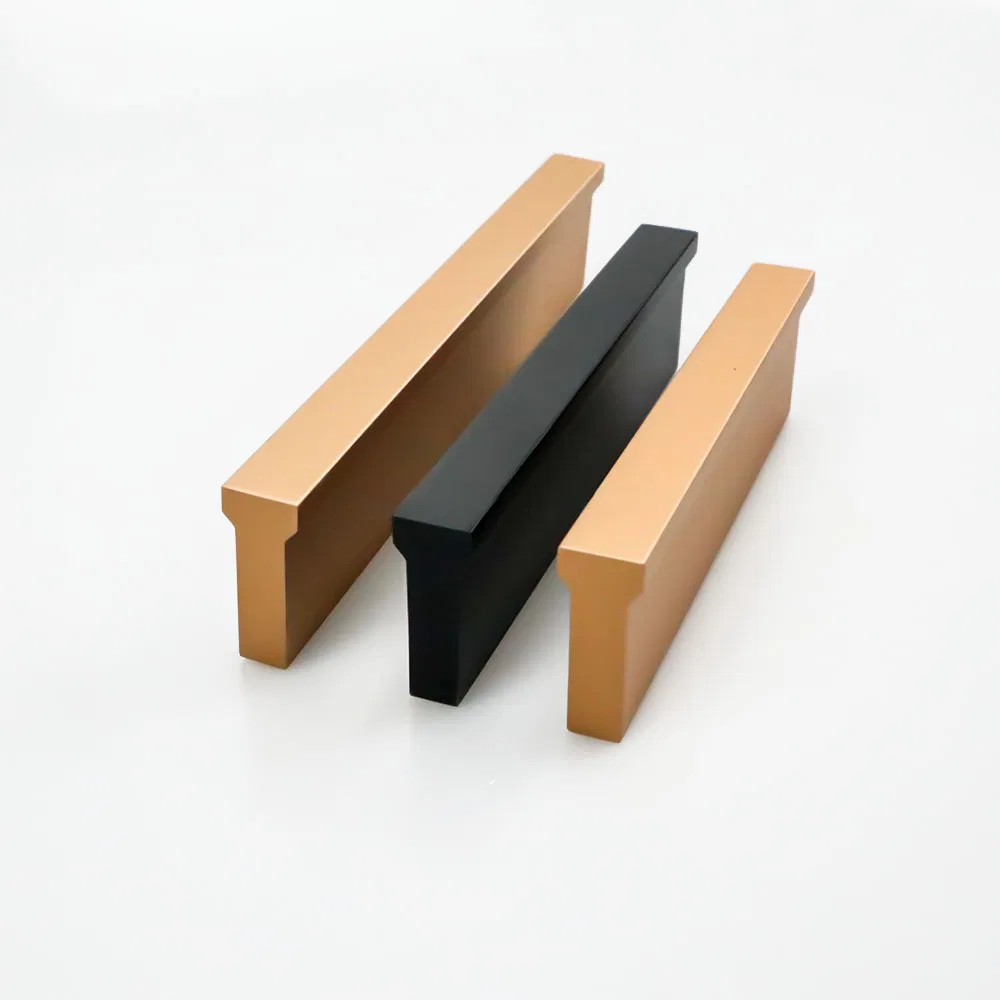 Aluminium Gold Matt Black Solid Furniture Wardrobe Handle Cabinet Pull Handles