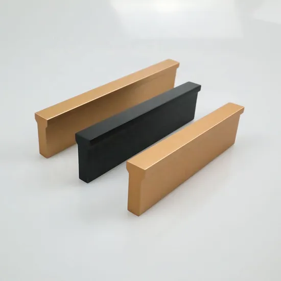 Aluminium Gold Matt Black Solid Furniture Wardrobe Handle Cabinet Pull Handles