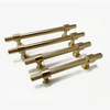 Furniture Handles Aluminum Alloy Brass Gold T Bar Knurling Cabinet Cupboard Handle