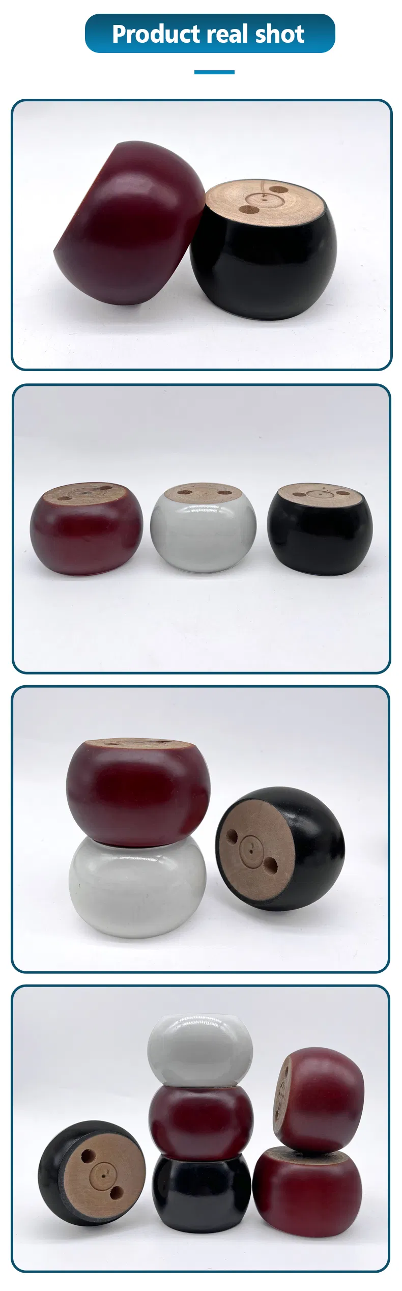 Modern Style Wooden Legs Round Solid Wooden Furniture Legs