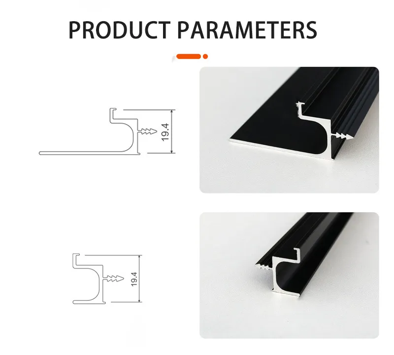 Aluminum Furniture 3 Meters Long Cabinet Handle Profile Slotted Embedded Invisible Handle