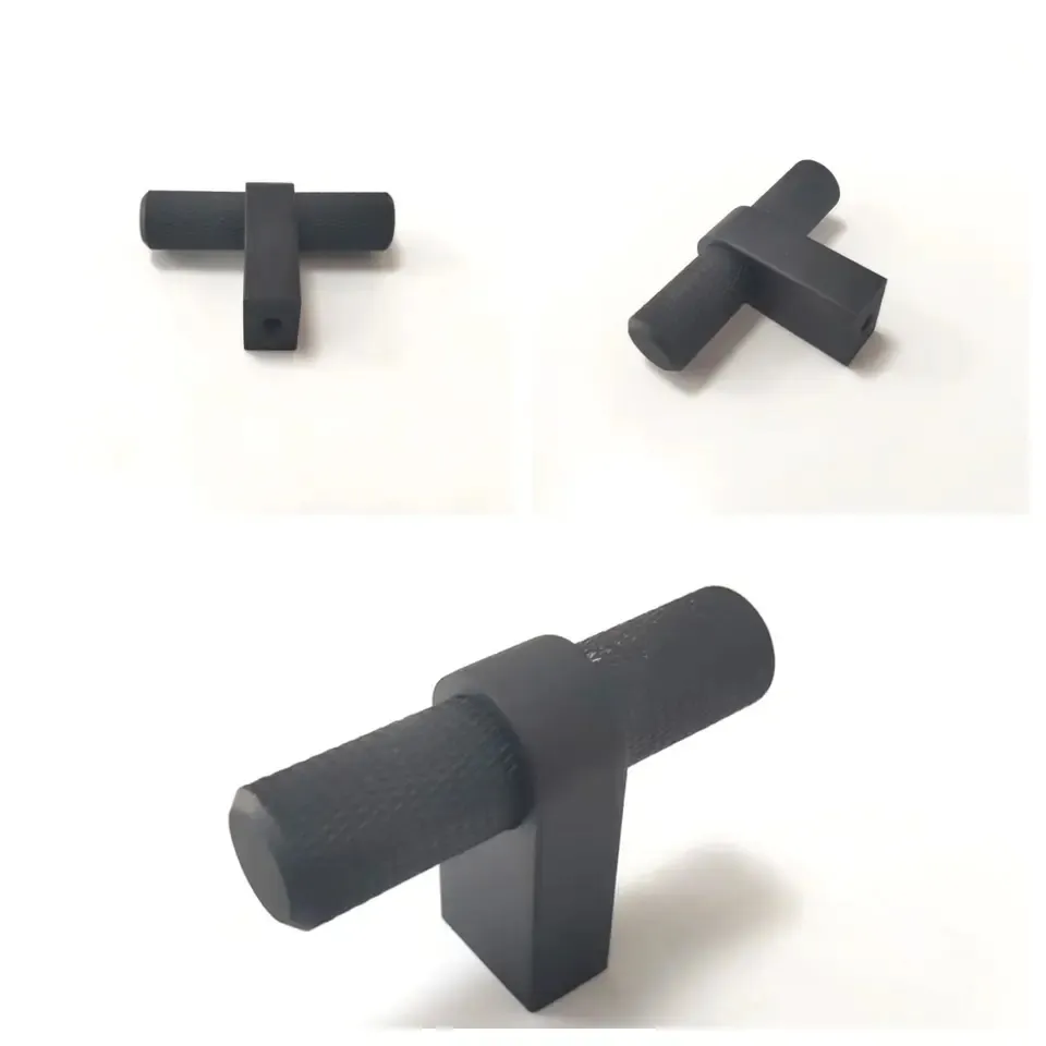 Furniture Accessories Aluminum Cabinet Knurled Handles Gold Black 50mm Drawer Pull Knobs