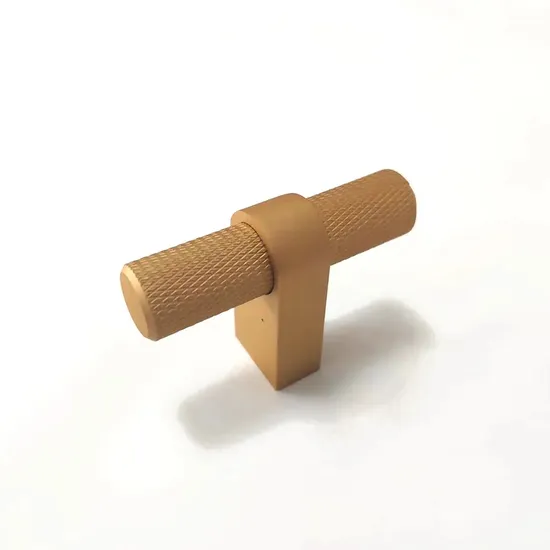 Furniture Accessories Aluminum Cabinet Knurled Handles Gold Black 50mm Drawer Pull Knobs