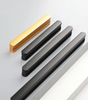 Kitchen Cabinet L Shaped Pull Handle Modern Aluminum Gold Furniture Drawer Handles