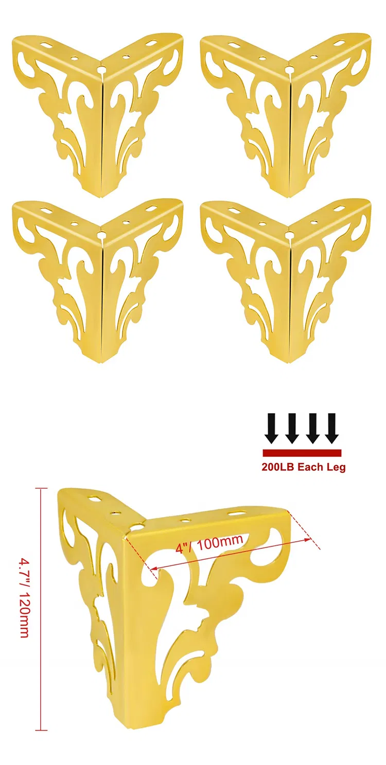 Modern Cabinet Legs Bedside Furniture Feet Gold Sofa Legs