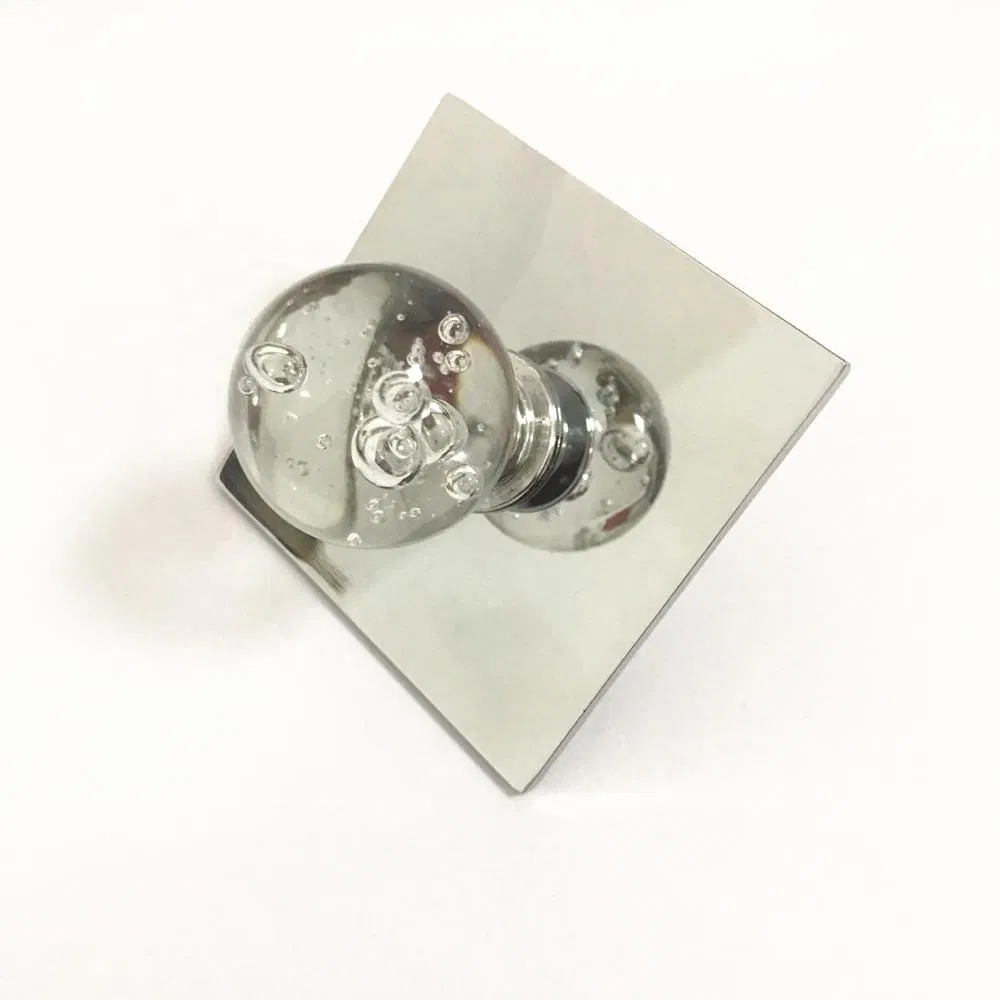 Zinc Furniture Hardware Style Crystal Glass Cabinet Drawer Chrome Knob