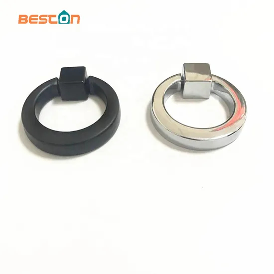 Furniture Black Matt Chrome Plated Pull Ring Knob Handle Chair Ring Pull
