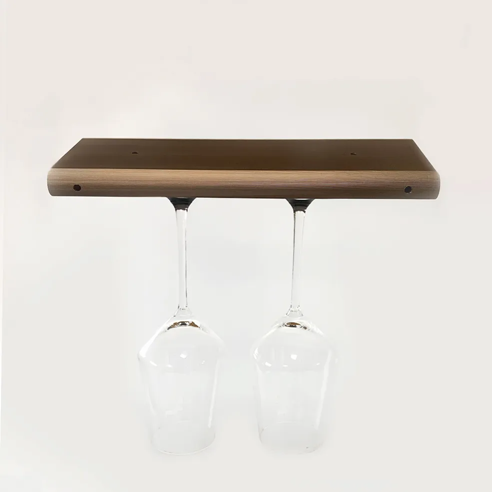 Wall Mounted Wine Glass Rack Aluminum Under Cabinet Wine Glasses Holder