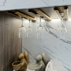 Wall Mounted Wine Glass Rack Aluminum Under Cabinet Wine Glasses Holder