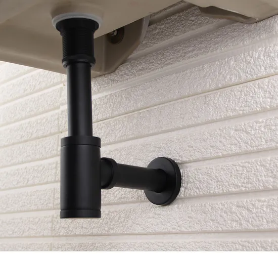 Bottle Trap Copper Siphon Brass Body Stainless Steel Pipe Bathroom Siphon Traps