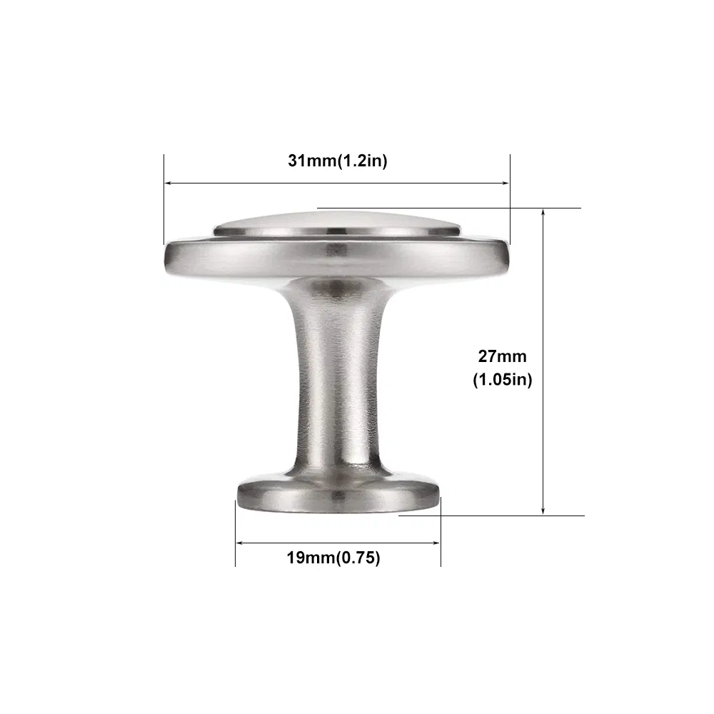 Zinc Alloy Small Pull Handle Brush Satin Nickel Drawer Cabinet Knob