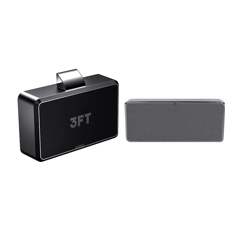 Smart Leather Fingerprint Cabinet Drawer Lock with USB Charging Black Electronic Locks