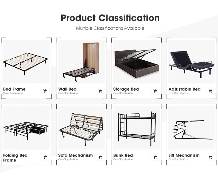 Easy Assembled Space Saving Smart Furniture Full Size Metal Bed Frame