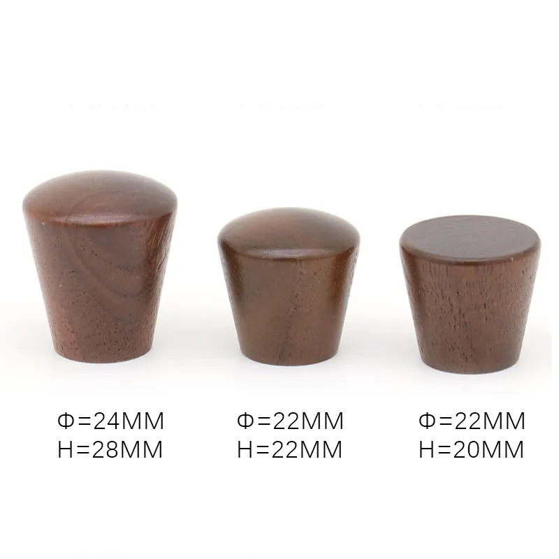 Solid Wood Beech Round Small Furniture Pull Mini Drawer Closet Knobs