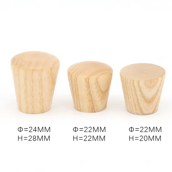 Solid Wood Beech Round Small Furniture Pull Mini Drawer Closet Knobs