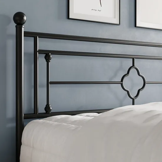 with Headboard Steel Iron Metal Bed Single Queen Size Metal Bed Frame