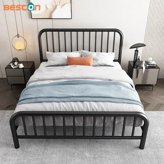 King Size Platform Vintage Headboard and Footboard Premium Steel Slat Bd Frame