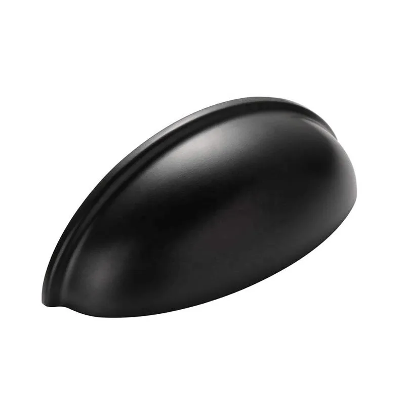 Matt Black Zinc Alloy C. C 76mm Drawer Cabinet Handles Cup Handle