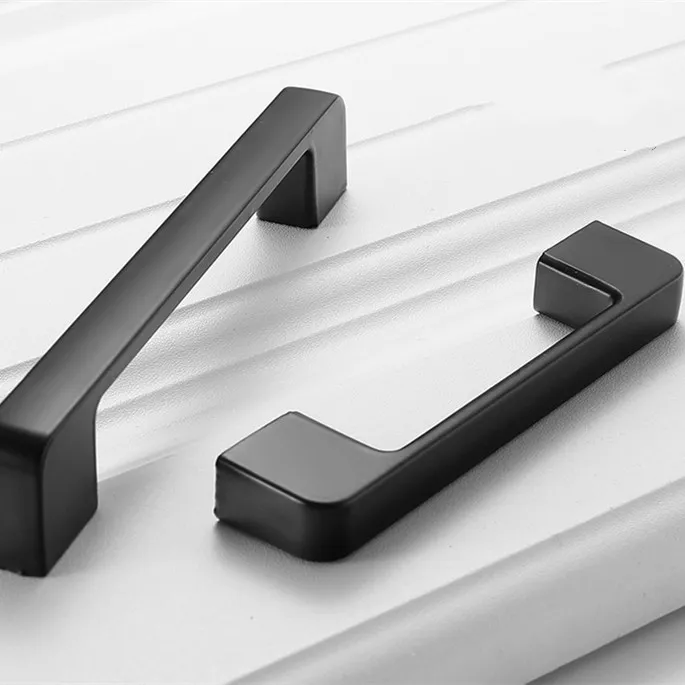 Kitchen Cupboard Drawer Handles Knob Pull Handle Black Furniture Bin Cup Handle
