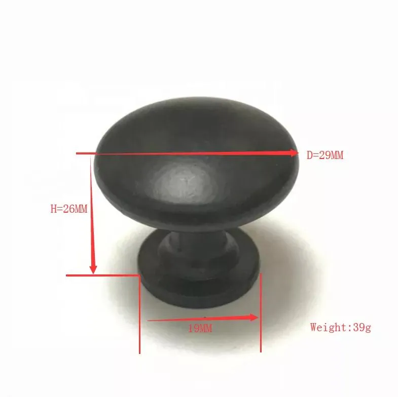 Zinc Alloy Handles Kitchen Furniture Cabinet Round Single Hole Handles Knob